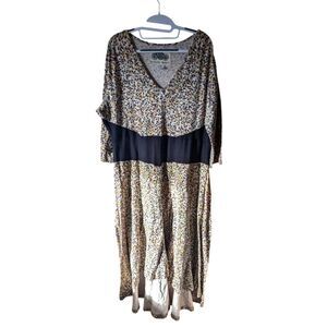 Effie's Heart Polka Dot V-Neck Hi-Lo Plus Size Dress Size 2X